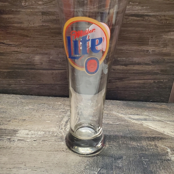 Miller Lite Cleveland Browns Beer Glass 9 inch - Picture 2 of 2